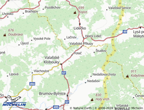 Mapa MICHELIN Poteč - ViaMichelin