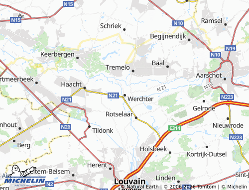 Mapa MICHELIN Werchter - ViaMichelin