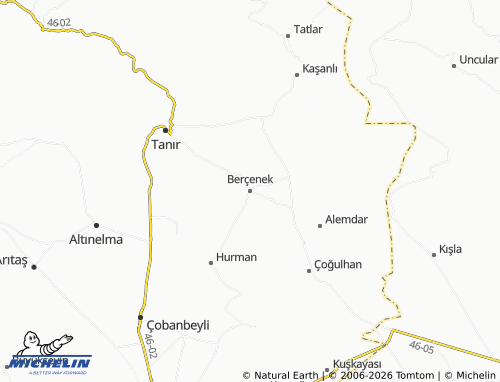 MICHELIN Berçenek map - ViaMichelin