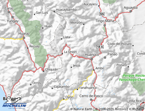 Carte MICHELIN Yarowilca - ViaMichelin