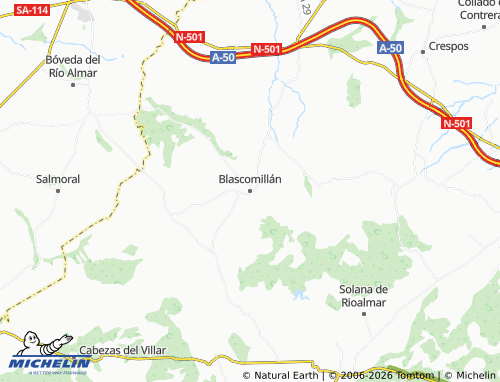 MICHELIN Blascomillán map - ViaMichelin