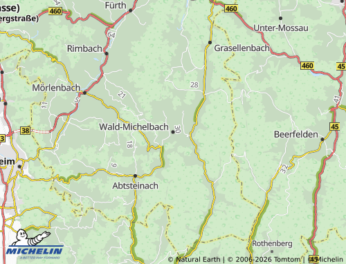 MICHELIN Wald-Michelbach map - ViaMichelin