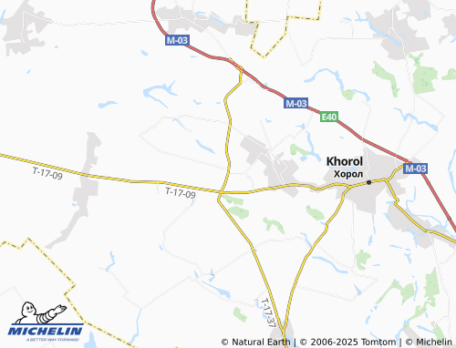 MICHELIN Kolomiitseve Ozero map - ViaMichelin
