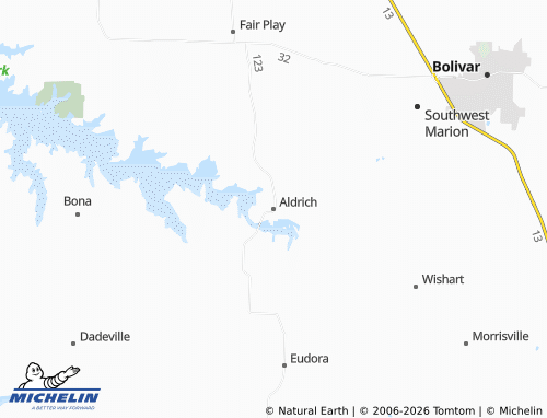 Mappa MICHELIN Aldrich - ViaMichelin
