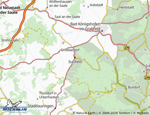Mapa MICHELIN Sulzfeld - ViaMichelin