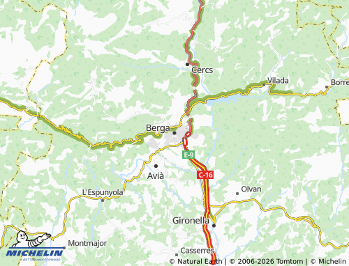 MICHELIN-Landkarte Berga - ViaMichelin