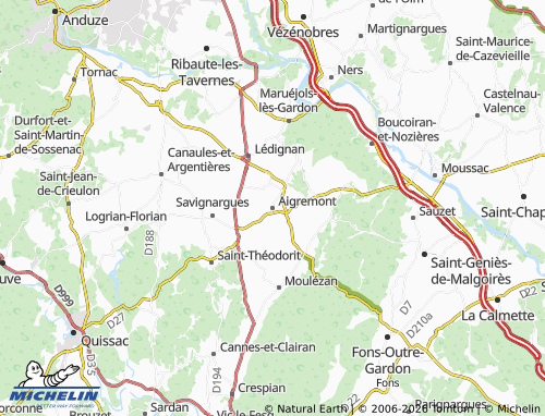 Mapa MICHELIN Aigremont - ViaMichelin
