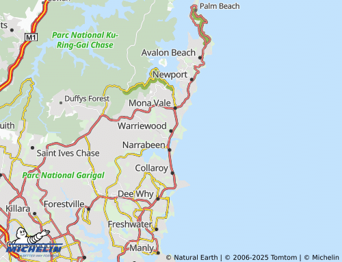 MICHELIN Warriewood map - ViaMichelin