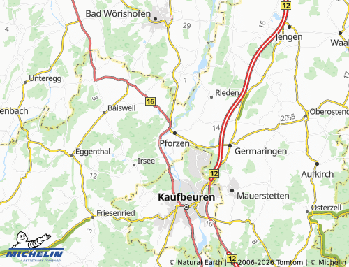MICHELIN Pforzen map - ViaMichelin