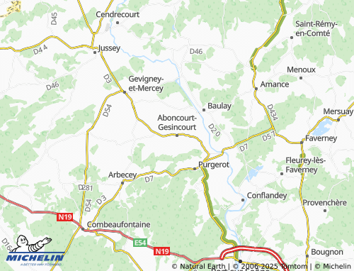 MICHELIN Aboncourt-Gesincourt map - ViaMichelin