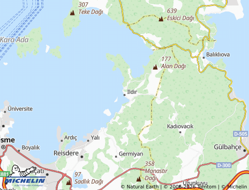 MICHELIN Ildır map - ViaMichelin