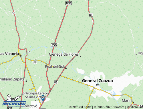 MICHELIN Los Lirios map - ViaMichelin