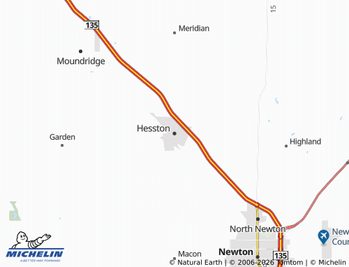 Carte MICHELIN Hesston - ViaMichelin