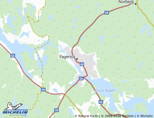 MICHELIN-Landkarte Fagersta - ViaMichelin