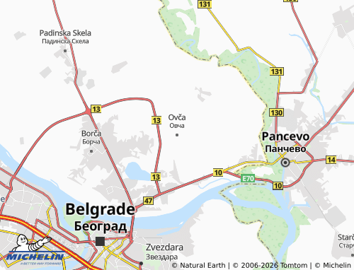 Carte MICHELIN Ovča - ViaMichelin