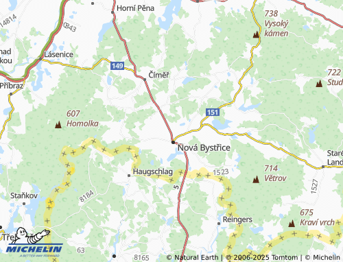 MICHELIN Ovčárna map - ViaMichelin