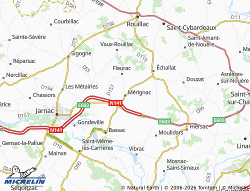 Mapa MICHELIN Mérignac - ViaMichelin