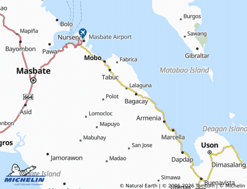 MICHELIN Umabay Interior map - ViaMichelin