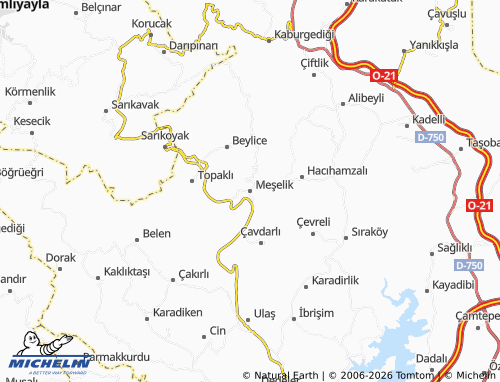 MICHELIN Meşelik map - ViaMichelin