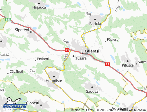 MICHELIN Tuzara map - ViaMichelin