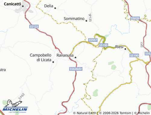 MICHELIN Ravanusa map - ViaMichelin