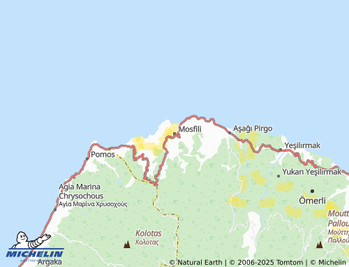 MICHELIN Mosfili map - ViaMichelin