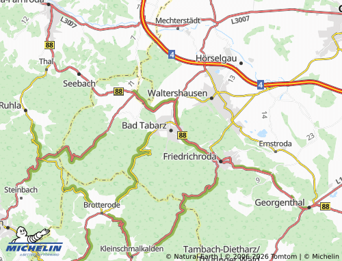 MICHELIN Bad Tabarz map - ViaMichelin