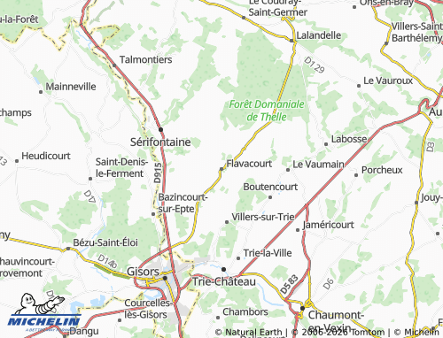 Mappa MICHELIN Flavacourt - ViaMichelin