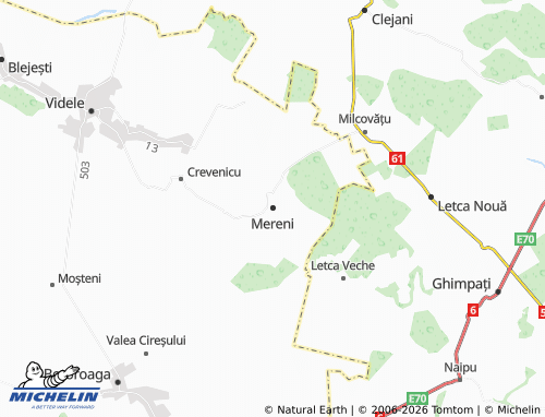 Mapa MICHELIN Mereni - ViaMichelin
