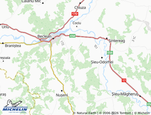 MICHELIN Agrișu De Sus map - ViaMichelin