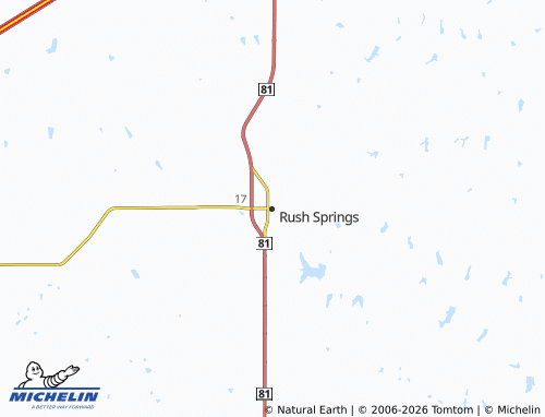 Mapa MICHELIN Rush Springs - ViaMichelin