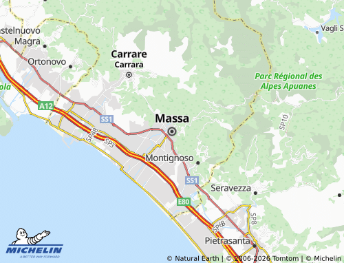 Mappa MICHELIN Massa - ViaMichelin