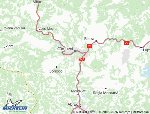 Mappa MICHELIN Poduri - ViaMichelin