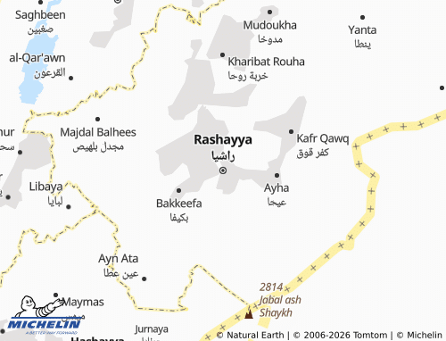 Mapa MICHELIN Rashayya - ViaMichelin