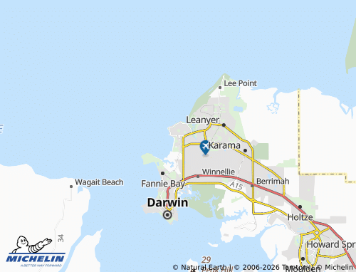 Mapa MICHELIN Nightcliff - ViaMichelin