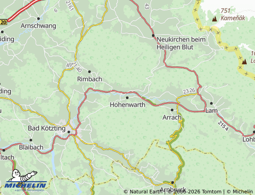 MICHELIN Hohenwarth map - ViaMichelin
