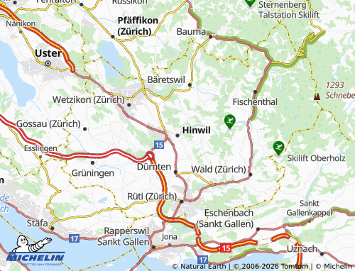 MICHELIN-Landkarte Hinwil - ViaMichelin