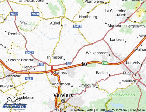 Kaart MICHELIN Clermont - ViaMichelin