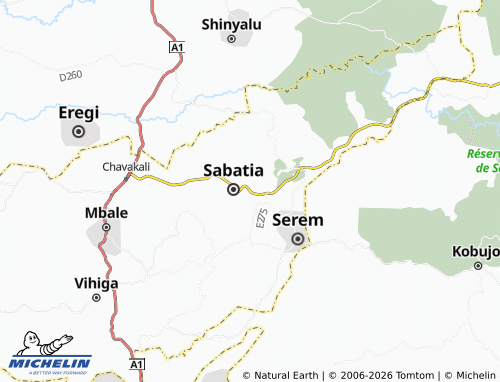 MICHELIN Butiti map - ViaMichelin