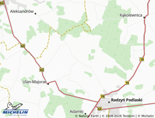 MICHELIN Paskudy map - ViaMichelin