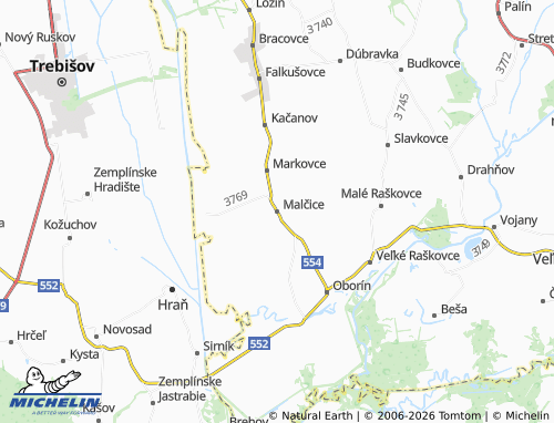 Mappa MICHELIN Malčice - ViaMichelin