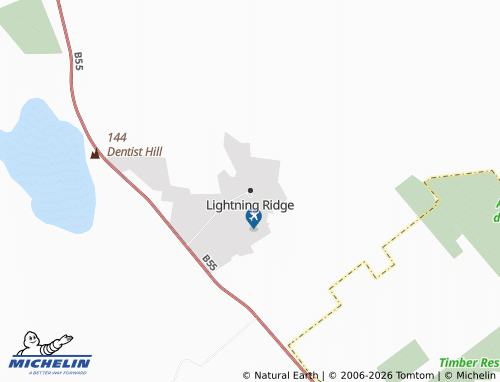 Mapa MICHELIN Lightning Ridge - ViaMichelin