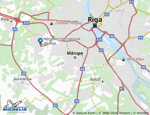 Mapa MICHELIN Mārupe - ViaMichelin
