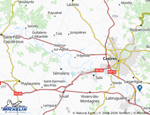 Mapa MICHELIN Fréjeville - ViaMichelin