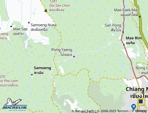 MICHELIN Pong Yaeng map - ViaMichelin