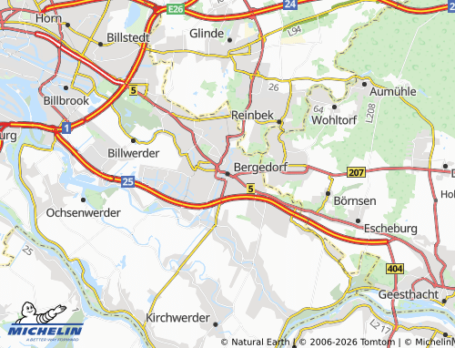 Mapa MICHELIN Bergedorf - ViaMichelin