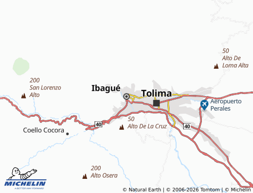 MICHELIN Ibagué map - ViaMichelin