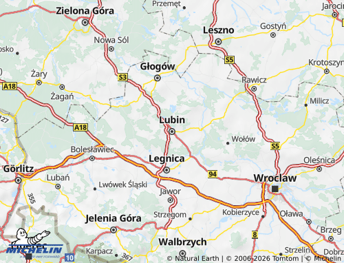 MICHELIN Lubiński map - ViaMichelin