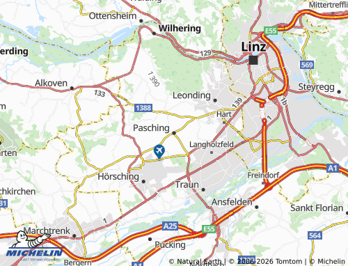 Mapa MICHELIN Pasching - ViaMichelin