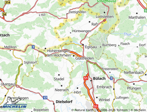 Mappa MICHELIN Glattfelden - ViaMichelin